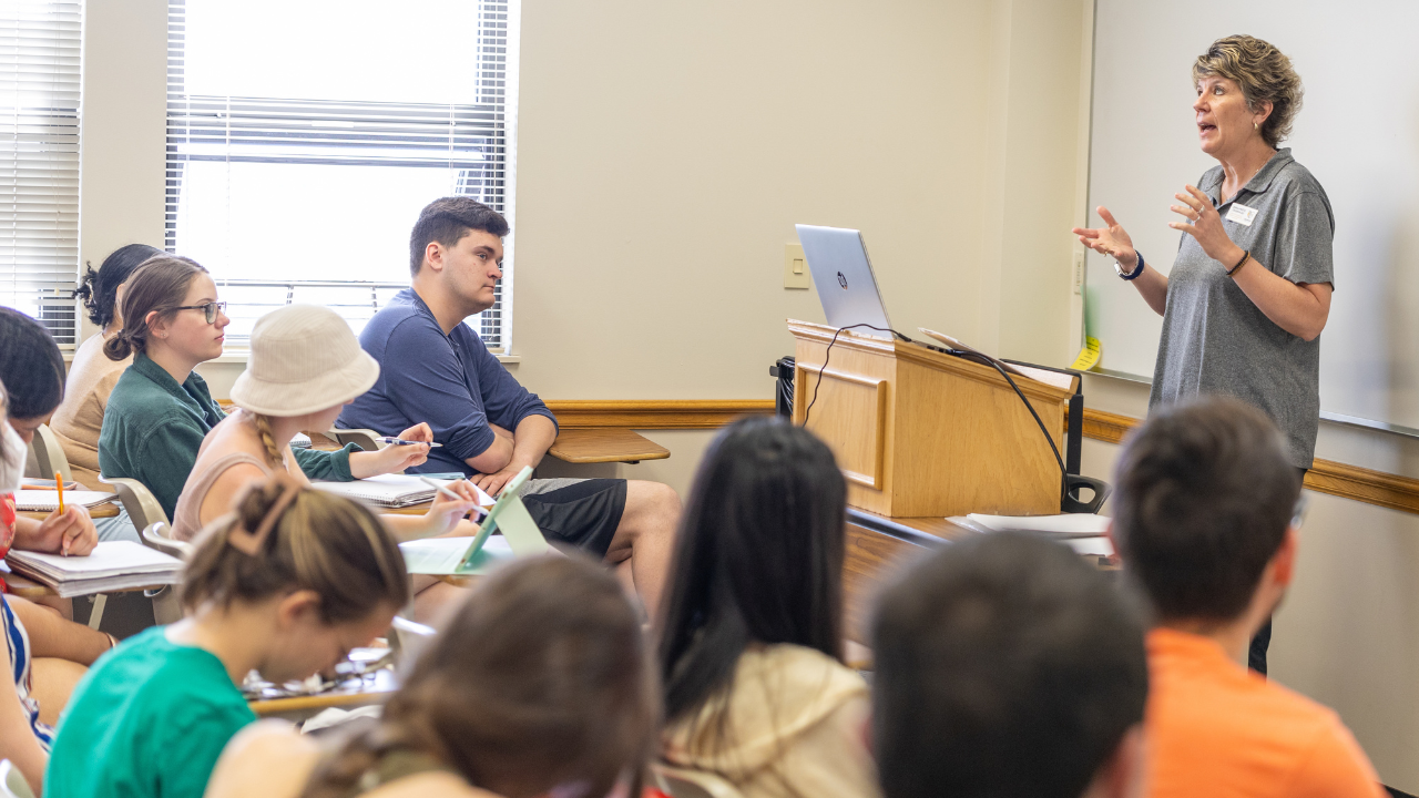 a psychology class at Geneva College